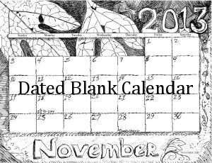 Blank Dated Calendar