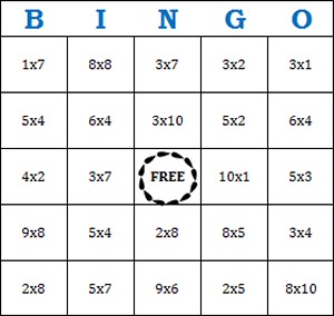 Multiplication Bingo