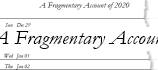 A Fragmentary Account The unique one-line-a-day journal