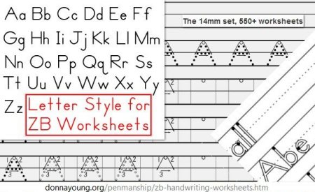 Handwriting ZB Style - A handwriting set by Donna Young