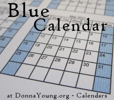 The Blue School Calendar is a 12-month calendar and start at these months: January, June, July, August, and September.