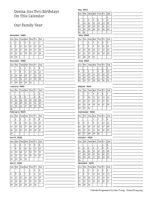 13-Month Calendar