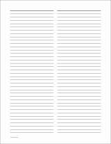 Matching Lined Paper