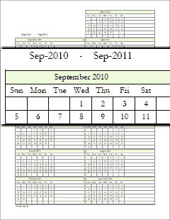 school calendar with 13 months