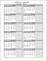 ruled calendar