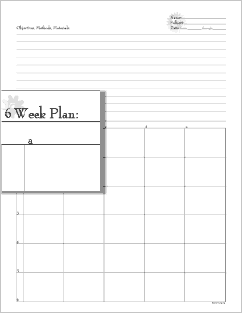 6-week lesson planner