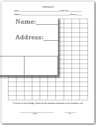 180, 200 Days Attendance Form