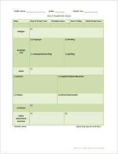 Green Daily Planner