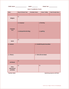 Pink Daily Planner