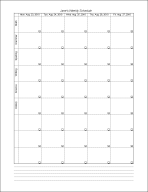 excel weekly planner