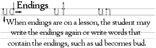 Endings - Make Words or Write the Endings Again