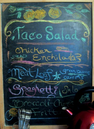 black-board menu