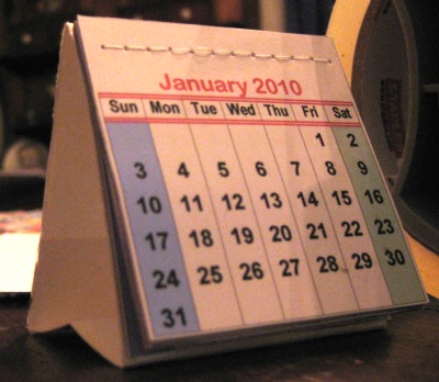 small desk calendar