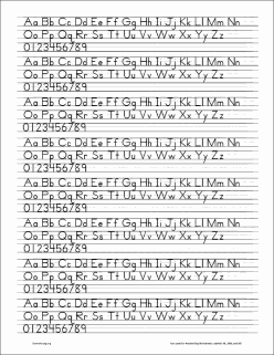 Printable Handwriting Strips at DonnaYoung.org