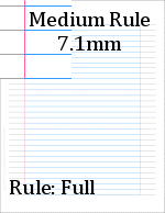 medium rule paper