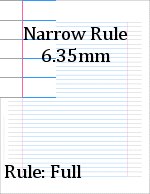 medium rule paper