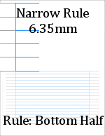 medium rule paper