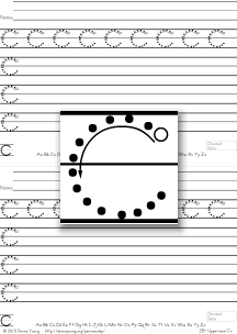 3-stroke letter c, practice