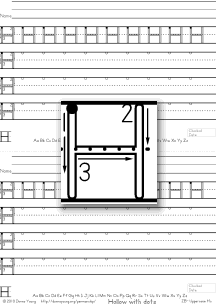 3-stroke hollow h, practice