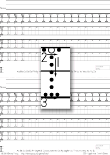 3-stroke letter i with boxes, tracing