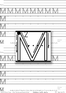 3-stroke letter m, practice