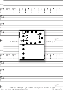 3-stroke letter p, practice