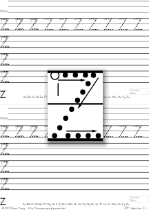 3-stroke letter z, practice