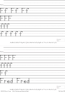 no arrows, hollow letter f, practice