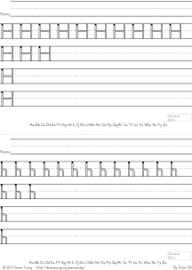 no arrows, letter h practice