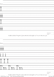 no arrows, hollow letter i, practice