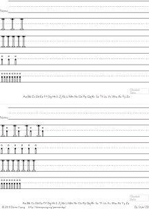 no arrows, hollow letter i, practice