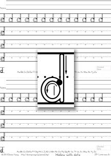 hollow, letter d, practice