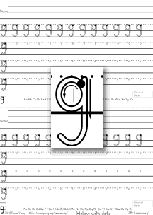 hollow, letter g, practice