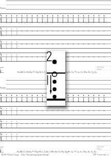 letter i with boxes, tracing