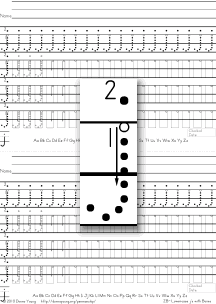 letter j with boxes, tracing