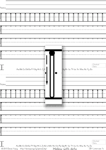 hollow, letter l, practice