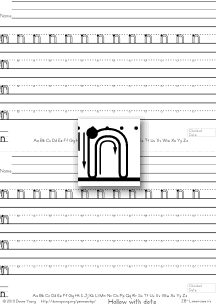 hollow, letter n, practice