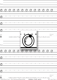 hollow, letter o, practice