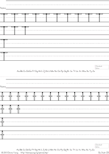 no arrows, letter t practice