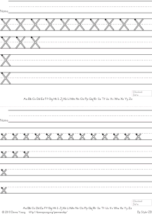no arrows, letter x practice