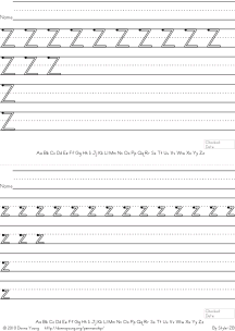 no arrows, letter z practice