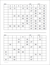 100 number charts