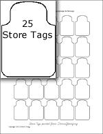 Printable Store Tags for playing store