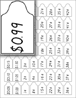 Printable Store Tags for playing store