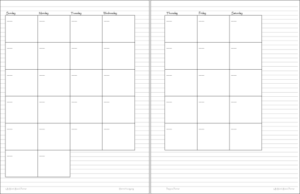 LB Blank Block Papyrus Planner