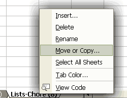 copy menu